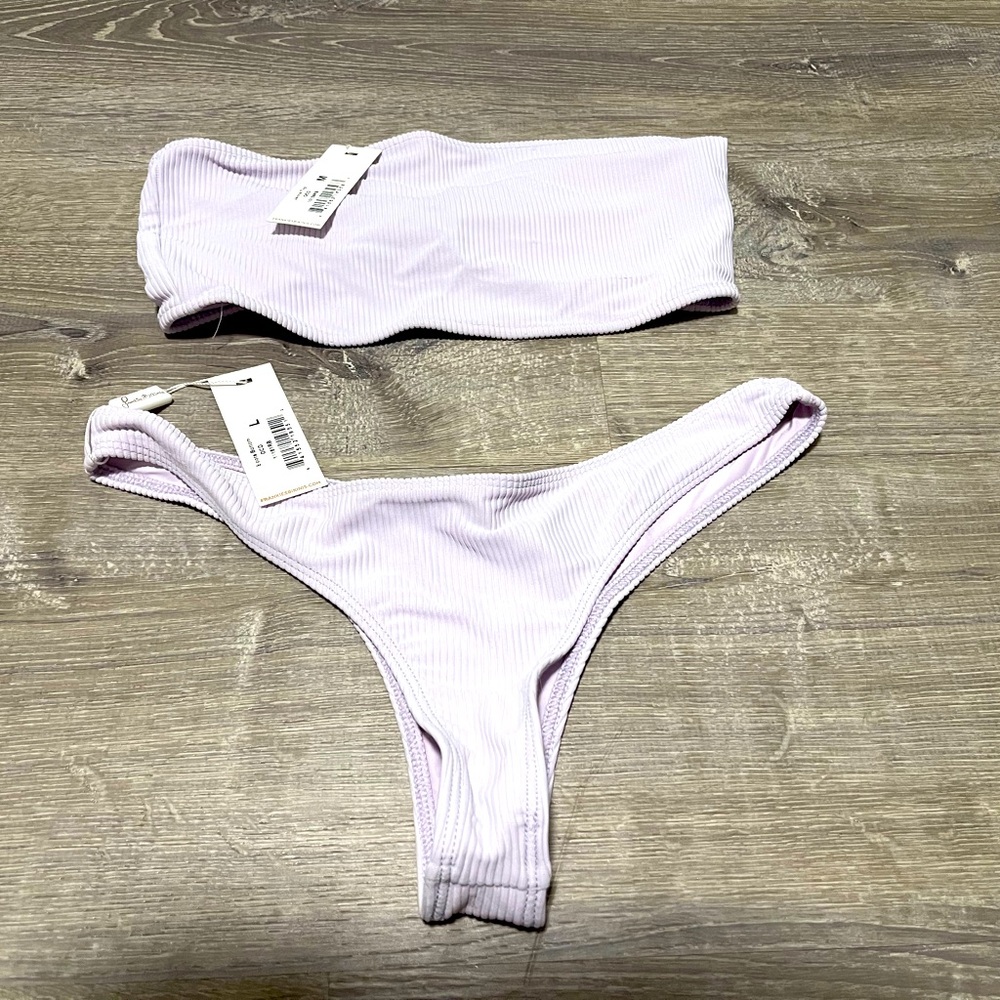 Frankie’s Lavender Ribbed Bikini. Brand new.